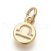 Brass Charms ZIRC-E152-39I-G-RS-1