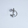 Claw Cone 304 Stainless Steel Cubic Zirconia Hoop Lip Rings FS-WG1AB27-25-3