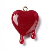 Opaque Resin Pendants RESI-F028-01A-1