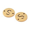 PVD Vacuum Plating 201 Stainless Steel Hollow Flat Round Links FIND-R149-03S-G-2