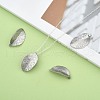 Tarnish Resistant 304 Stainless Steel Leaf Pendants STAS-S040-07P-5