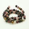 Natural Tourmaline Beads strands G-C068-6mm-8-2