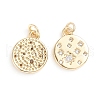 Brass Micro Pave Cubic Zirconia Pendants ZIRC-G165-07G-3