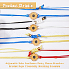 FIBLOOM 10Pcs 5 Colors Alloy Sunflower Link Bracelets Set BJEW-FI0001-62-4