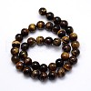 Natural Grade AB Tiger Eye Round Beads Strands X-G-O047-02-4mm-3