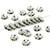 Brass Grade A Rhinestone Spacer Beads RSB028NF-10-1