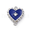 304 Stainless Steel Enamel Heart Connector Charms STAS-M110-04P-2