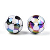 UV Plating Opaque Acrylic Beads OACR-T028-68-2