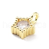 Rack Plating Brass Micro Pave Cubic Zirconia Pendants KK-P247-12G-2