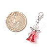 Angel Transparent Glass & ABS Plastic Imitation Pearl Pendant Decorations HJEW-JM03294-3