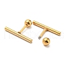 Ion Plating(IP) 304 Stainless Steel Stud Earrings EJEW-Z034-04E-G-2