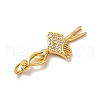 Rack Plating Brass Micro Pave Cubic Zirconia Pendants KK-I688-13G-4