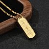 304 Stainless Steel Rectangle Number Pendant Necklaces NJEW-D300-01G-04-1