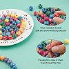 SUPERFINDINGS Printed Natural Wooden Beads WOOD-FH0001-54-4