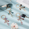 Olycraft 6Pcs 3 Colors Alloy Musical Instruments Keychains KEYC-OC0001-47-5