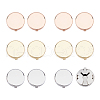 SUPERFINDINGS 6 Pairs 3 Colors Brass Cufflink Settings FIND-FH0010-31-1