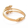 201 Stainless Steel Ball Beaded Open Bangle BJEW-G648-05G-2