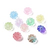 35Pcs Transparent Spray Painted Glass Beads GLAA-YW0001-70-1