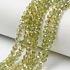 Electroplate Glass Beads Strands EGLA-A034-T10mm-K15-1