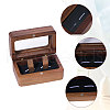 Wooden Couple Rings Box OBOX-WH0019-03A-3