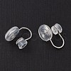 Brass with Silicone Clip-on Earring Findings KK-N256-15P-2