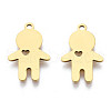 Ion Plating(IP) 201 Stainless Steel Pendants STAS-T044-268G-2