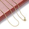 Ion Plating(IP) 304 Stainless Steel Snake Chains Necklaces STAS-F094-23G-4