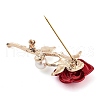 Valentine's Day Rose Zinc Alloy Crystal Rhinestone Brooches JEWB-I031-02B-3