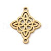 201 Stainless Steel Hollow Witch Knot Connector Charms STAS-V014-02G-1