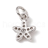 Brass Micro Pave Cubic Zirconia Charms ZIRC-F132-99P-2