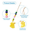 Crafans 4Pcs 4 Style Easter Theme Plastic Hen & Rabbit Pendant Decorations HJEW-CF0001-16A-4