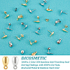 DICOSMETIC 100Pcs 2 Color 304 Stainless Steel Teardrop Stud Earring Findings STAS-DC0009-67-4