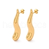Teardrop 304 Stainless Steel Stud Earrings EJEW-A125-28B-G-4