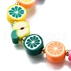 Handmade Polymer Clay Fruit Theme Beaded Stretch Bracelets for Women BJEW-TA00654-4