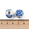Spray Painted Wood European Beads WOOD-F017-08B-3
