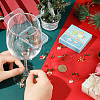 Christmas Alloy Enamel Wine Glass Charms AJEW-SC0002-03-3