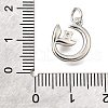 Brass Micro Pave Cubic Zirconia Pendants KK-V007-23P-3