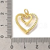 Brass Micro Pave Clear Cubic Zirconia Pendants KK-M297-22G-3
