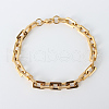 Ion Plating(IP) Rectangle 201 Stainless Steel Chain Bracelets BJEW-N240-06G-6