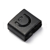 Ion Plating(IP) 304 Stainless Steel Square Slide Charms STAS-L132-01D-B-2