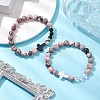 2Pcs Natural & Synthetic Gemstone Beads Stretch Bracelets BJEW-JB11318-1