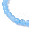 Natural & Dyed Malaysia Jade and Tiger Eye Stretch Bracelets BJEW-JB11966-01-4