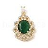 Brass Micro Pave Cubic Zirconia Pendants KK-S531-07G-2