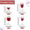 Miniature Plastic Red Wine Glass DJEW-WH0038-83-2