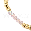 Rack Plating Brass and Glass Bead Necklaces NJEW-C056-02G-01-3