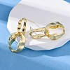 Nuggets Brass Dangle Stud Earrings EJEW-R025-13G-3