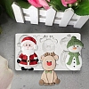 DIY Christmas Snowman & Santa Claus & Deer Fondant Food Grade Silicone Molds XMAS-PW0001-024-2