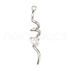 Brass Micro Pave Cubic Zirconia Pendants KK-M301-14P-1