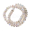 Transparent Electroplate Glass Beads Strands EGLA-P062-01A-HR03-2