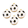 Rack Plating Eco-Friendly Alloy Enamel Pendants ENAM-N052-009-2